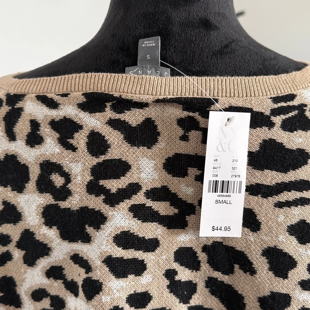 New York & Company Leopard Print Sweater - Picture 3 of 4